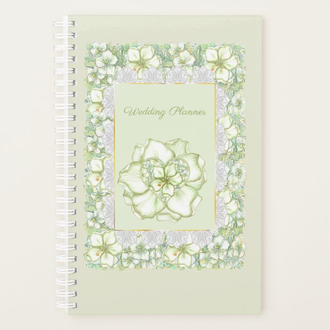 Agenda Hibiscus & lace WHITE (Anverso)