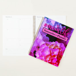 Agenda Hidráneas florales de color rosa caliente