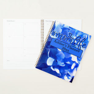 Agenda Hidrenajes azules florales de cobalto elegantes az
