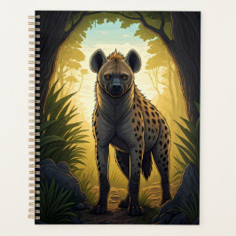 Agenda Hiena en un claro del bosque