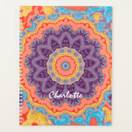 Agenda Hippie Bohemian Mandala Mezcla Púrpura Personaliza
