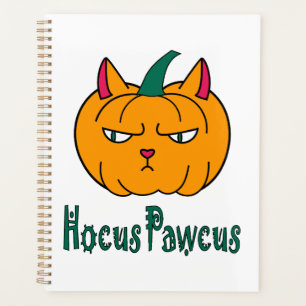 Agenda Hocucus pawcus Halloween calabaza ginger cat magia