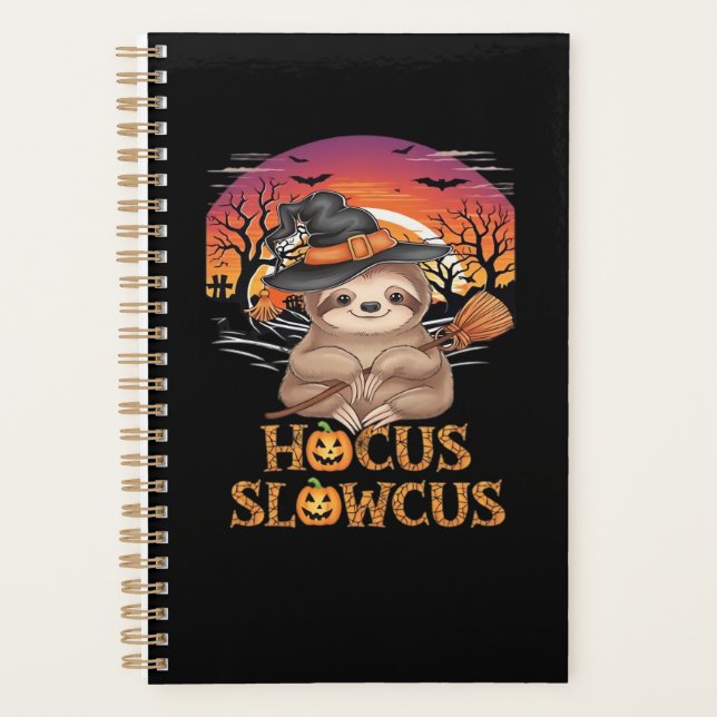 Agenda Hocus Slowcus Sloth lovers Halloween costume tee E (Anverso)