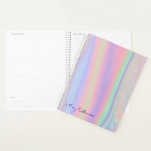 Agenda Hogar rosa holográfico