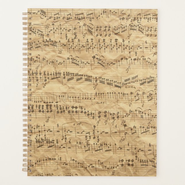 Agenda Hoja de Música Antigua Vieja-5 (Anverso)