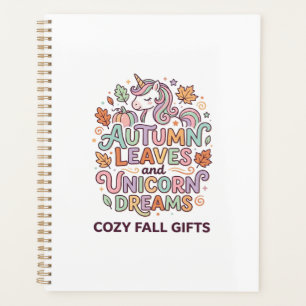 Agenda Hojas de otoño de unicornio y sueños de unicornio