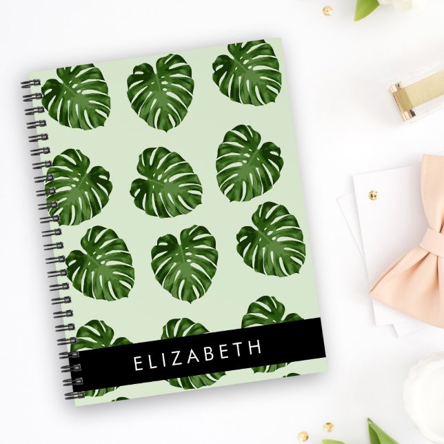 Agenda Hojas de palma, patrón tropical, nombre (Subido por el creador)