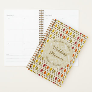 Agenda Hojas de roble y maíz Personalizado Boda otoño
