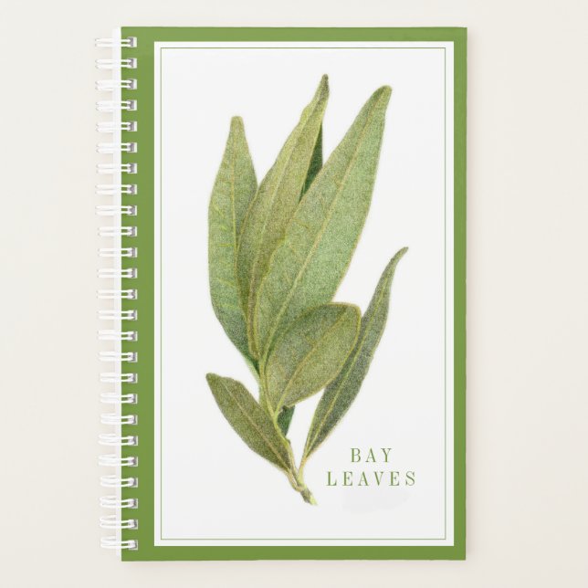 Agenda HOJAS FRESH BAY 5.5x8.5 Planner / Green (Anverso)