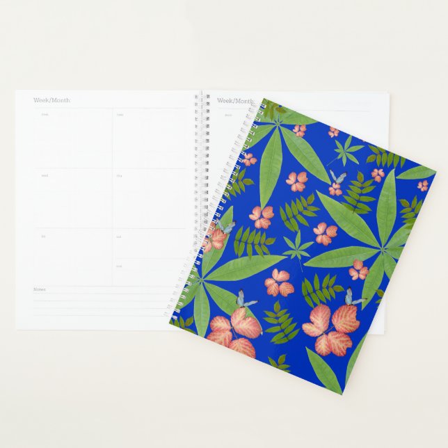 Agenda Hojas tropicales en azul (Demostración)