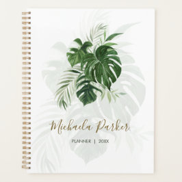 Agenda Hojas tropicales Modernas y elegantes personalizad