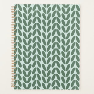 Agenda Hojas verdes de estilo Pastel Azul
