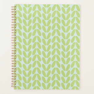 Agenda Hojas verdes de estilo Pastel Azul