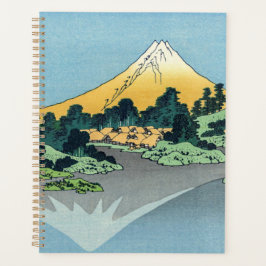 Agenda Hokusai - El Monte Fuji reflexiona en el lago Kawa