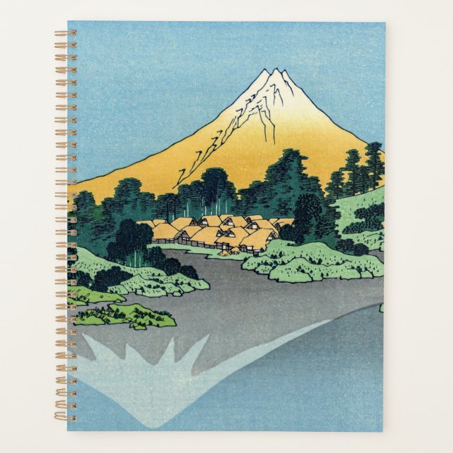Agenda Hokusai - El Monte Fuji reflexiona en el lago Kawa (Anverso)