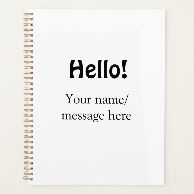 Agenda Hola agregar mensaje de nombre simple mínimo tem d (Anverso)