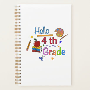 Agenda Hola cuarto grado - Cute de vuelta al diseño escol