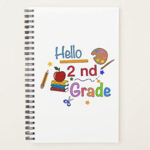 Agenda Hola segundo grado - Cute de vuelta al diseño esco