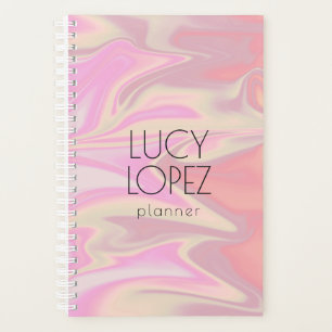 Agenda holográfico elegante y elegante de estilo bonito