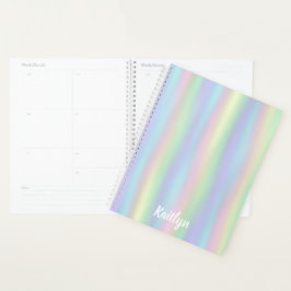 Agenda Holograma arcoiris suave | Personalizado