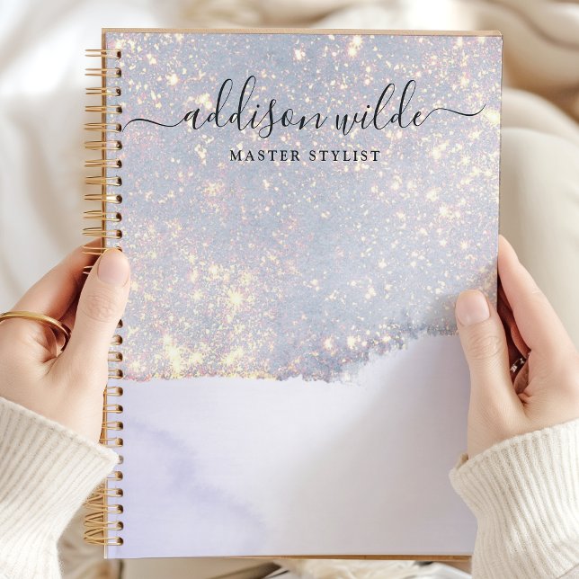Agenda Holographic Purple Purpurina Luxury Glam Business (Subido por el creador)