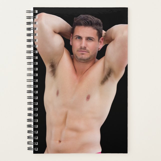 Agenda Hombre Caliente Tipo Gimnasio Gran Biceps Litro de (Anverso)