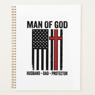 Agenda Hombre de Dios Diseño de Camiseta Cristiana Cruz P