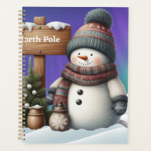 Hombre de nieve blanco en el Polo Norte con luces 