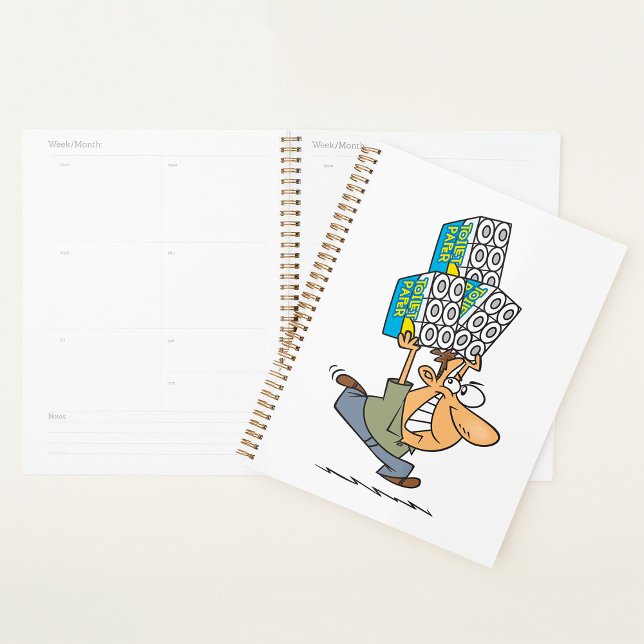 Agenda Hombre Personalizado gracioso pánico al comprar pa (Subido por el creador)