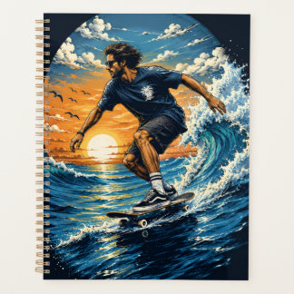 Agenda Hombre surfeando en las olas