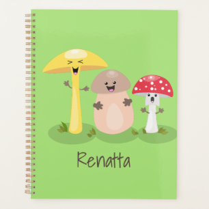 Agenda Hongos de hongo kawaii lindos