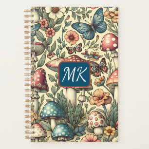 Agenda Hongos, mariposas y flores de época