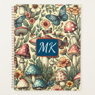 Agenda Hongos, mariposas y flores de época