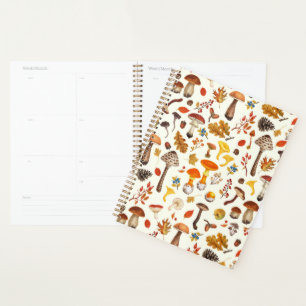 Agenda Hongos salvajes en blanco roto