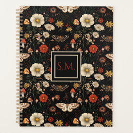 Agenda Hongos y flores personalizados Cottagecore