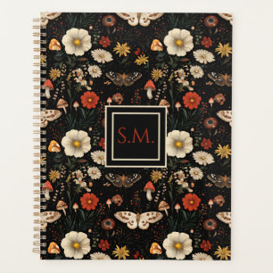 Agenda Hongos y flores personalizados Cottagecore