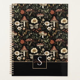 Agenda Hongos y flores personalizados Cottagecore
