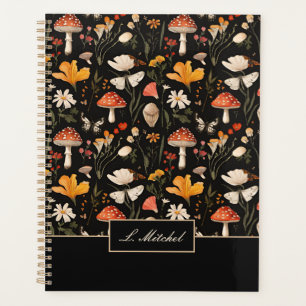 Agenda Hongos y flores personalizados Cottagecore