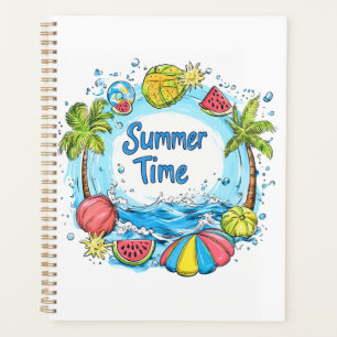 Agenda Hora de verano - Ilustracion de playa de verano