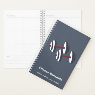 Agenda Horario de Entrenamiento con Manubrio Gris Blanco