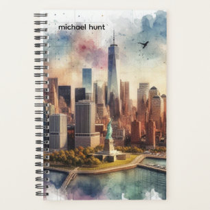 Agenda Horizonte de Nueva York futurista y Libertad