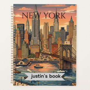 Agenda Horizonte de Nueva York Viaje Arte Vintage Perso