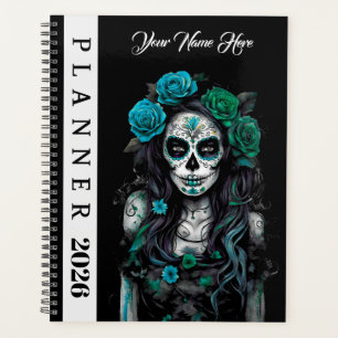 Agenda Horror mujeres año 2026 Mensual Daily Black