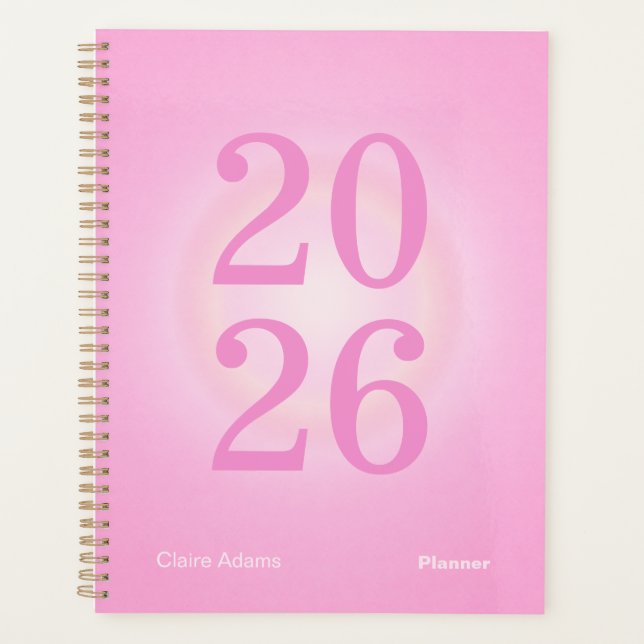 Agenda Hot Pink Aura Big Year Planner (Anverso)