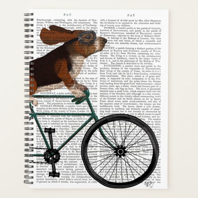 Agenda Hound Basset en la bicicleta (Anverso)