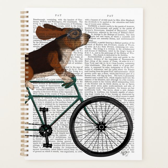 Agenda Hound Basset en la bicicleta (Anverso)