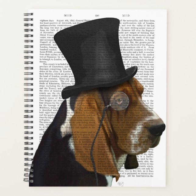 Agenda Hound basset, Hound formal y Gorra (Anverso)