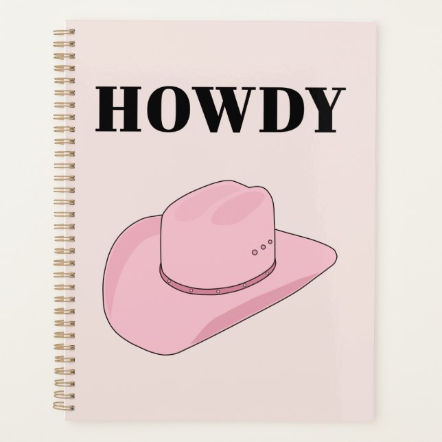 Agenda Howdy Pink Cowboy Gorra (Anverso)