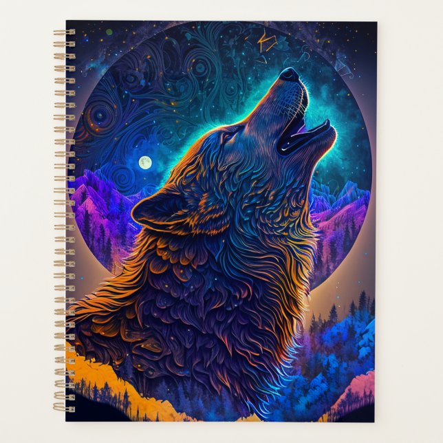 Agenda Howling Wolf Surreal Fantasy (Anverso)