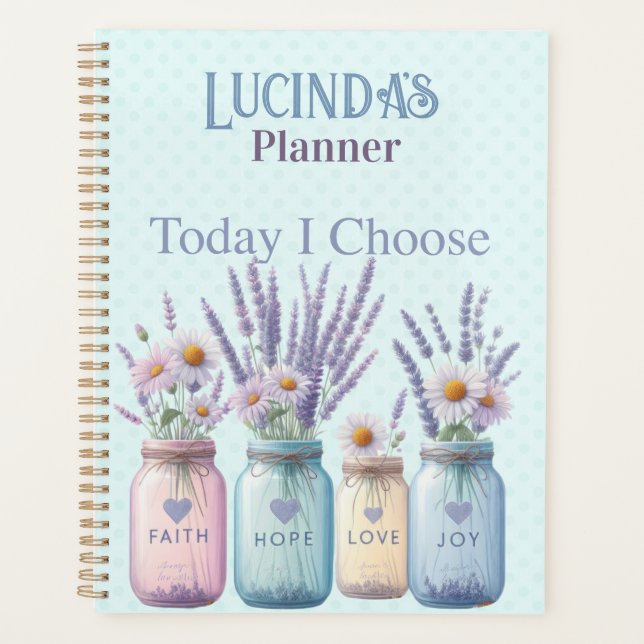 Agenda Hoy Elijo Fe Esperanza Ama Alegría - Flores (Anverso)